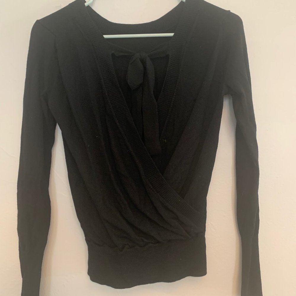 Merino Wool J. Crew Sweater with Tie Back